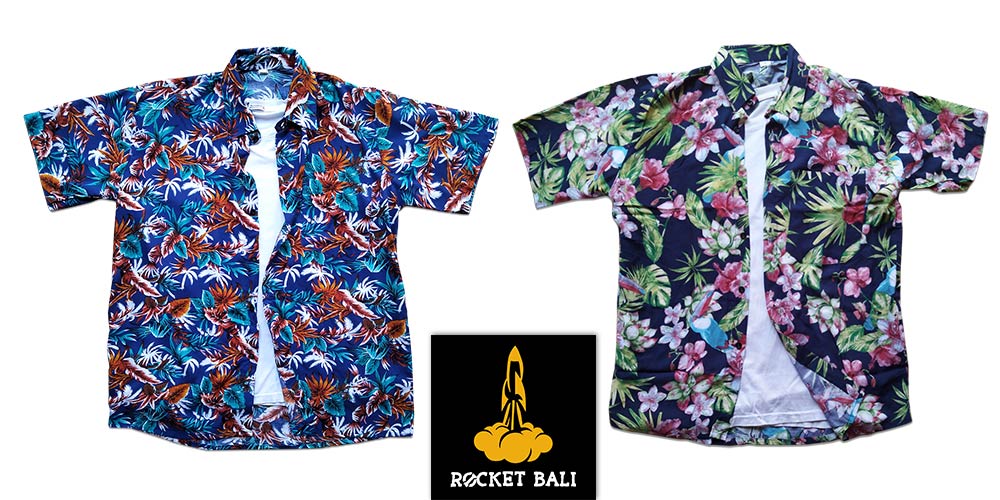 Kemeja Pantai Motif Floral - Hawai - Surfing